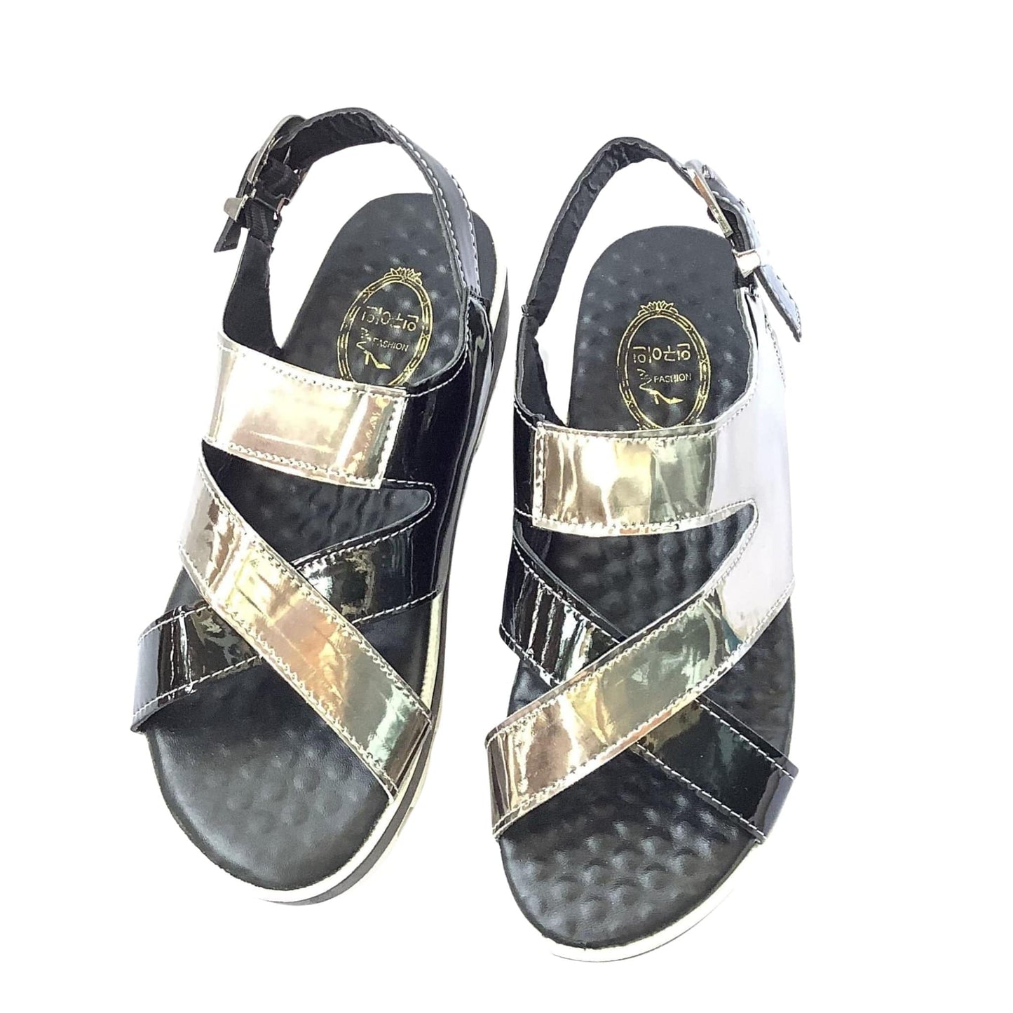 Y2K Chunky Lug Sole Sandals 7 / Silver / Y2K - Now