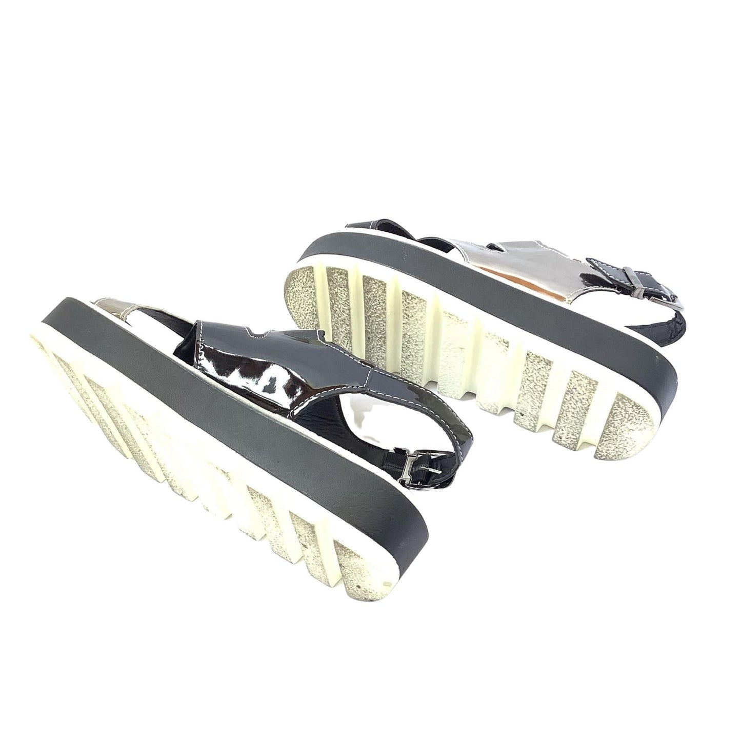 Y2K Chunky Lug Sole Sandals 7 / Silver / Y2K - Now