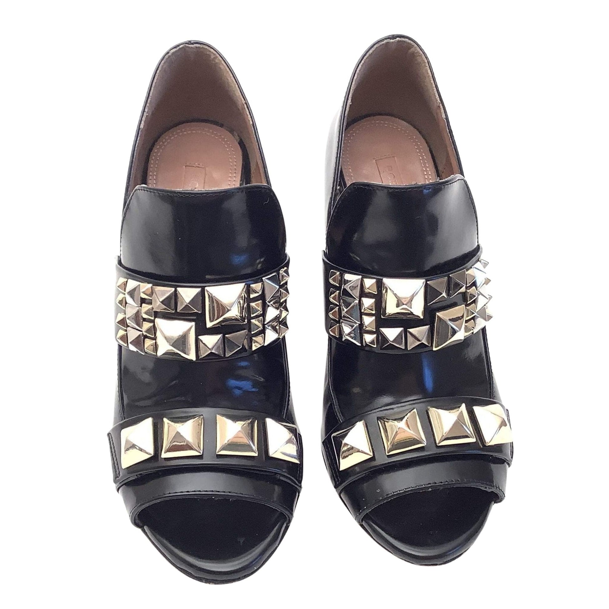 Y2K Goth Studded Loafers 7 / Black / Y2K - Now