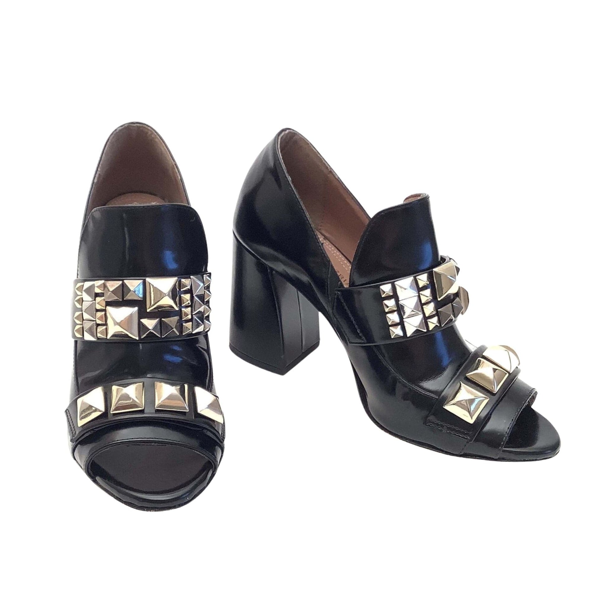 Y2K Goth Studded Loafers 7 / Black / Y2K - Now