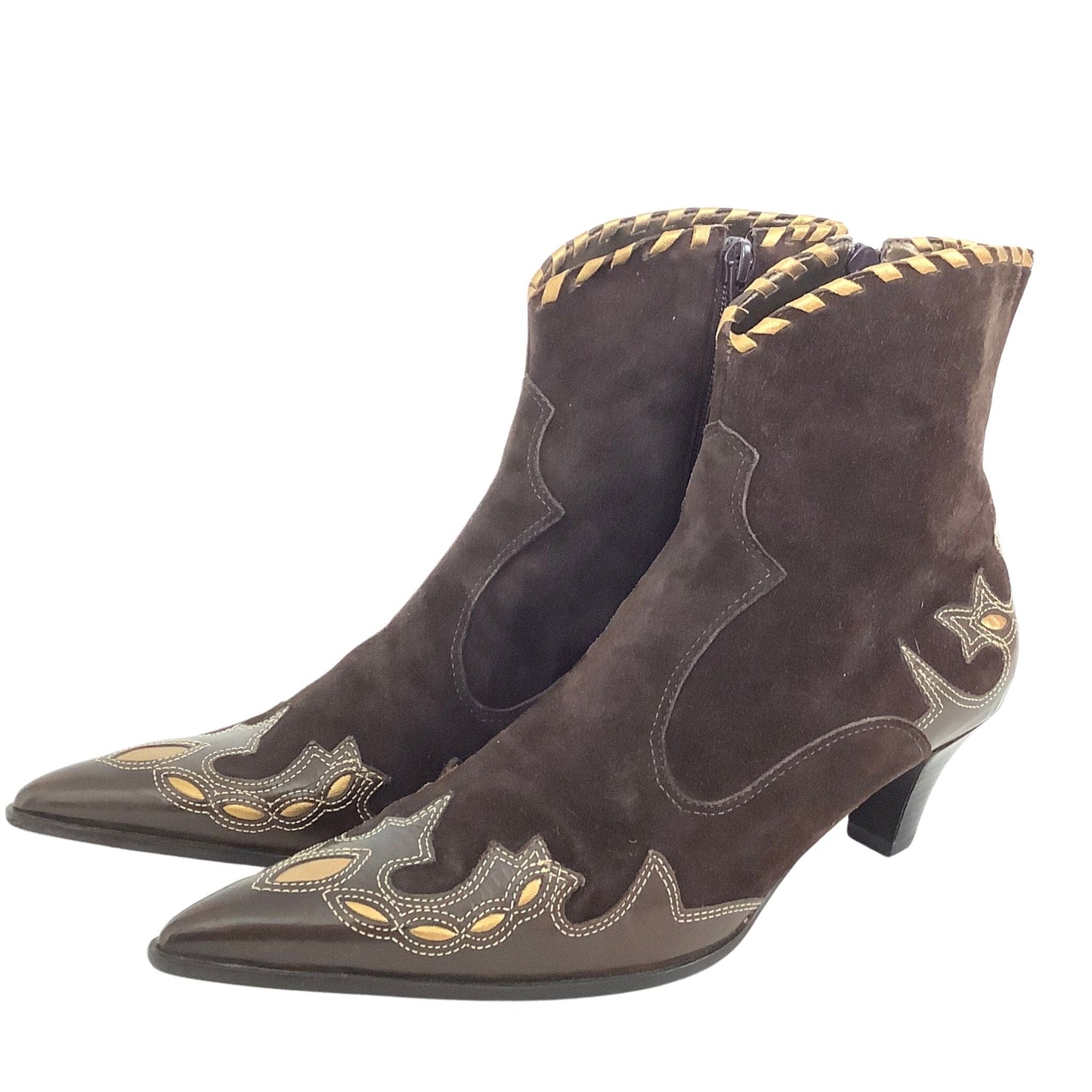 Y2K Western Booties 8 / Brown / Y2K - Now