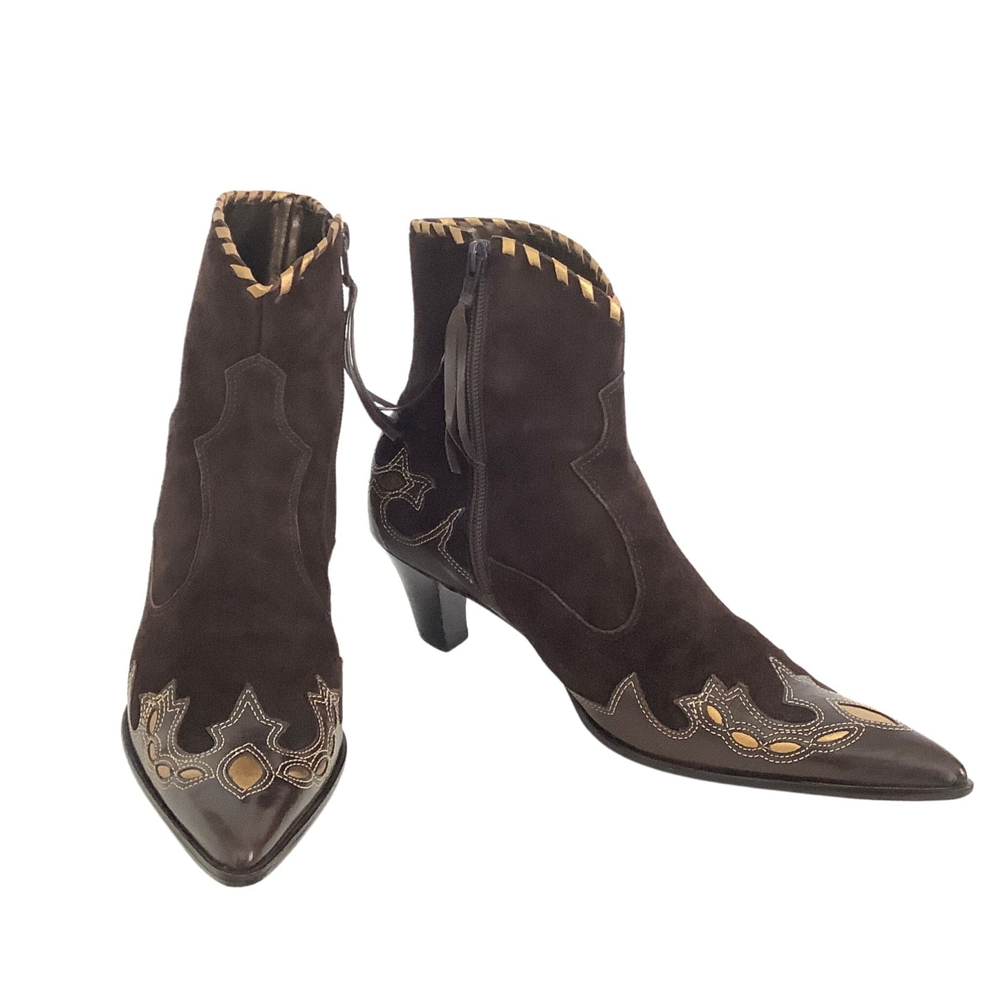 Y2K Western Booties 8 / Brown / Y2K - Now