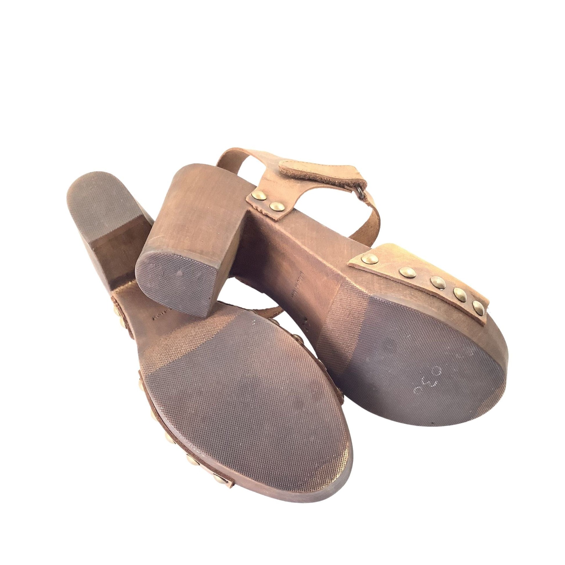 Y2K Wood Sole Sandals 10 / Brown / Y2K - Now