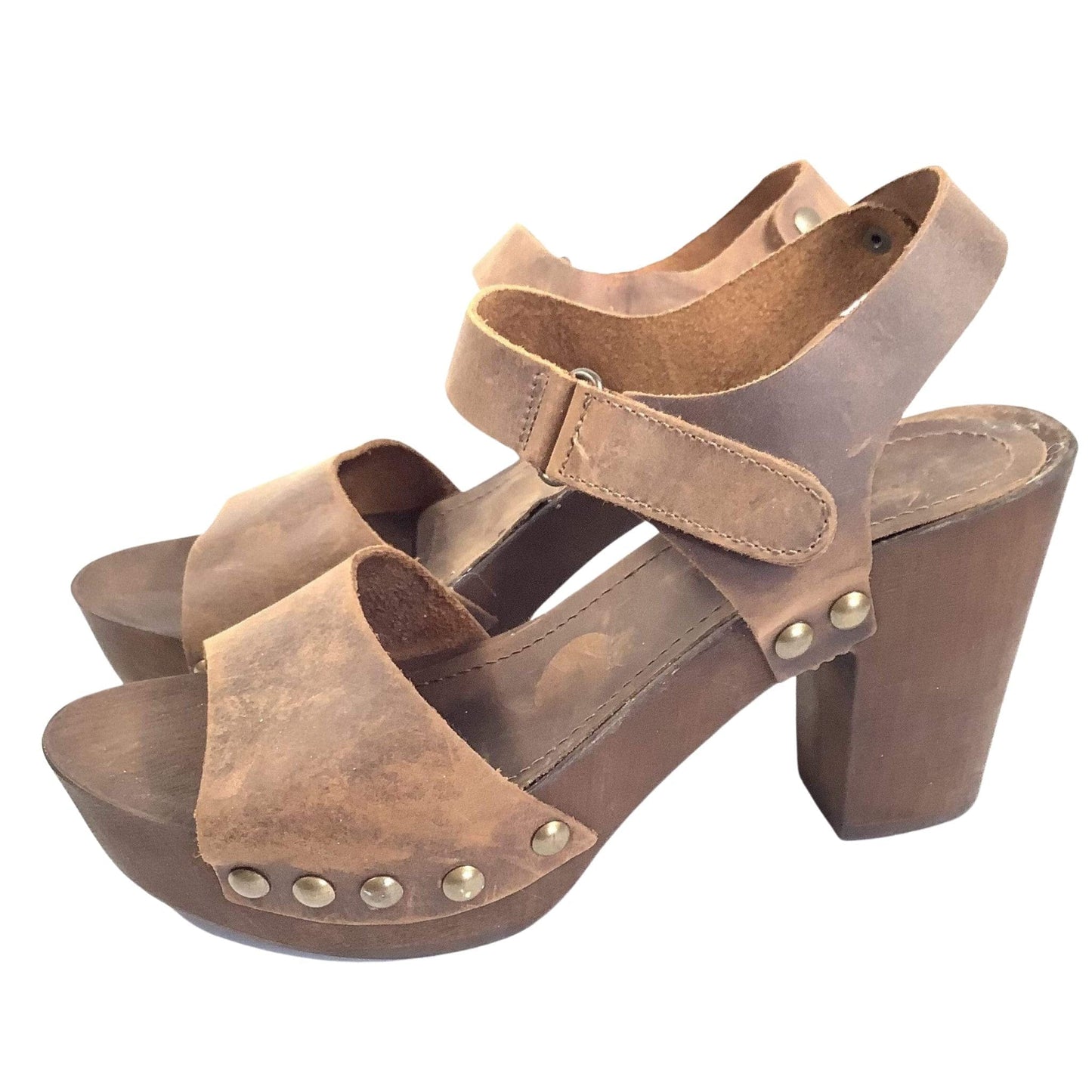 Y2K Wood Sole Sandals 10 / Brown / Y2K - Now