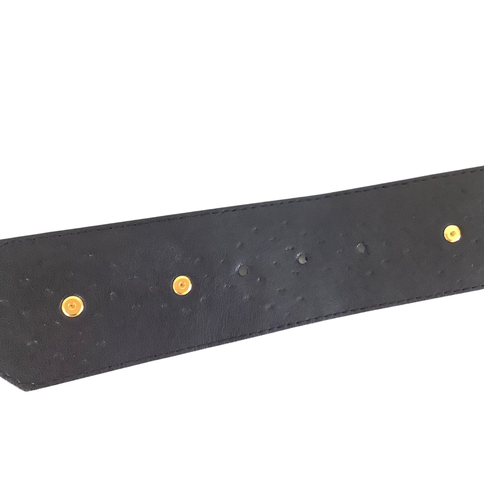 YSL Studded Belt Small / Black / Vintage 1980s