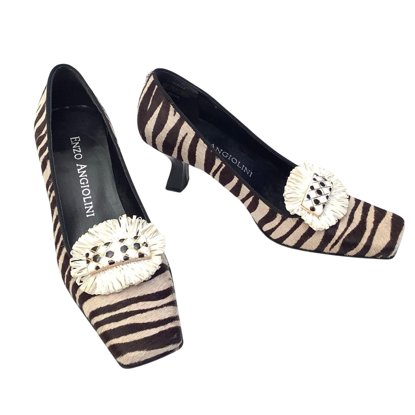 Zebra Kitten Heel Shoes 7 / Multi / Vintage 1980s
