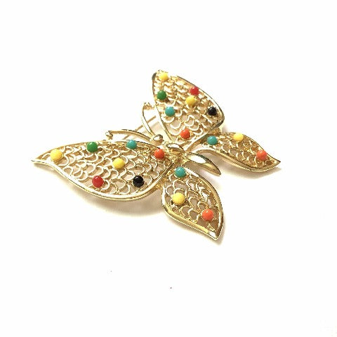 1970s Vintage Brooch Butterfly