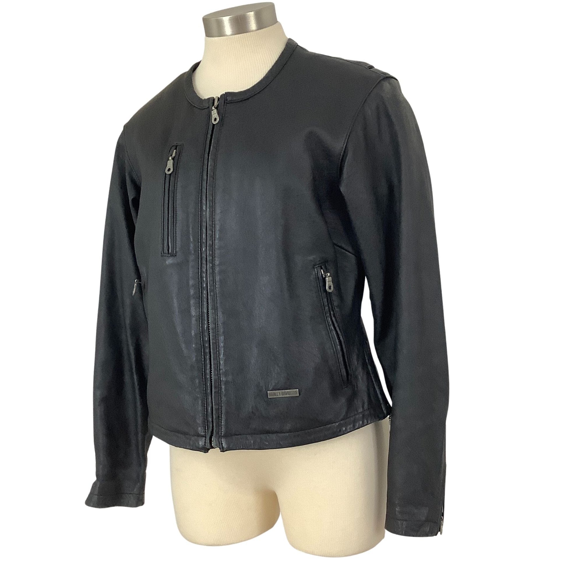 1980s Harley Davidson Jacket Medium / Black / Moto