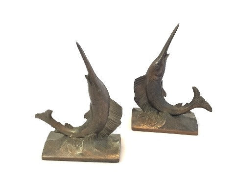 1920s Bookends Marlin Fish