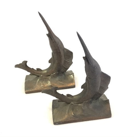 1920s Bookends Marlin Fish