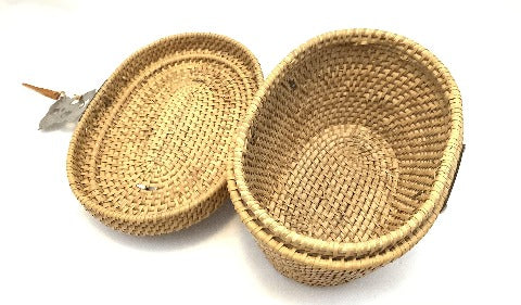 Antique Reed Storage Basket