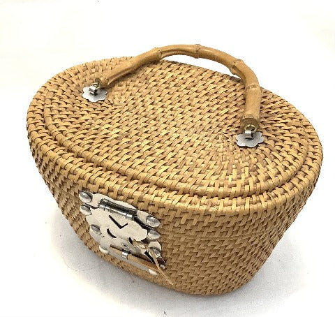 Antique Reed Storage Basket