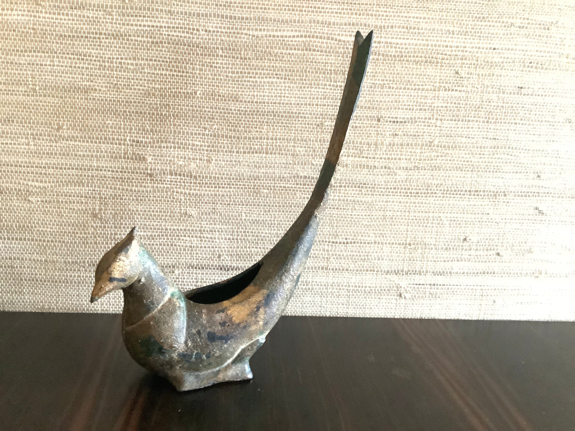 Cast Bronze Bird Figurine