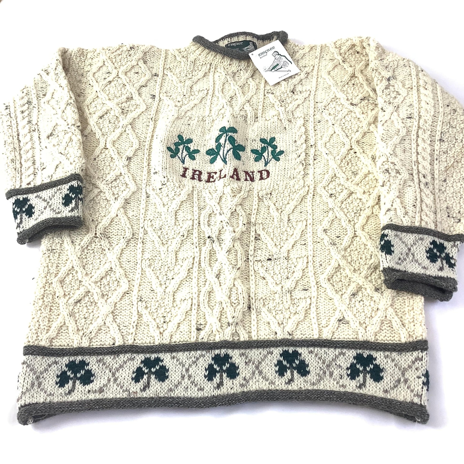 Irish Clover Wool Sweater L