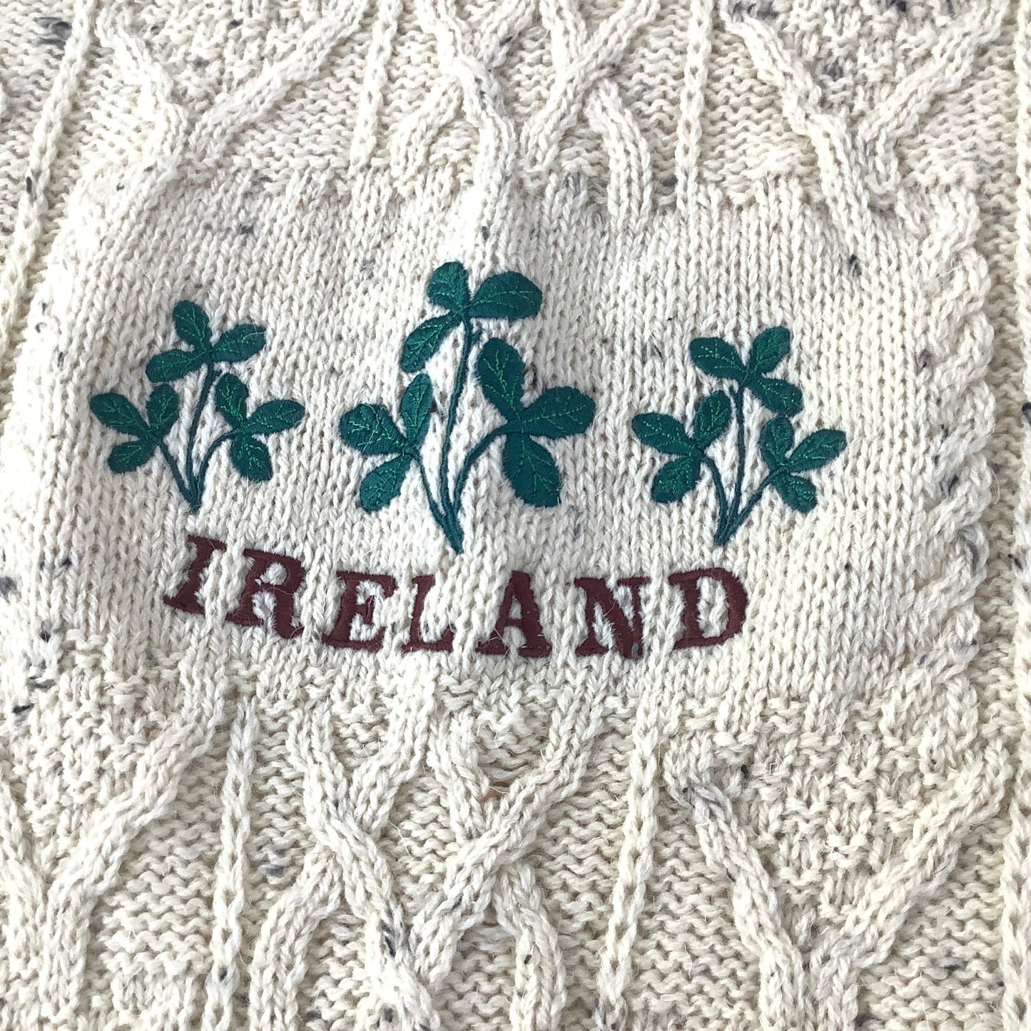 Irish Clover Wool Sweater L