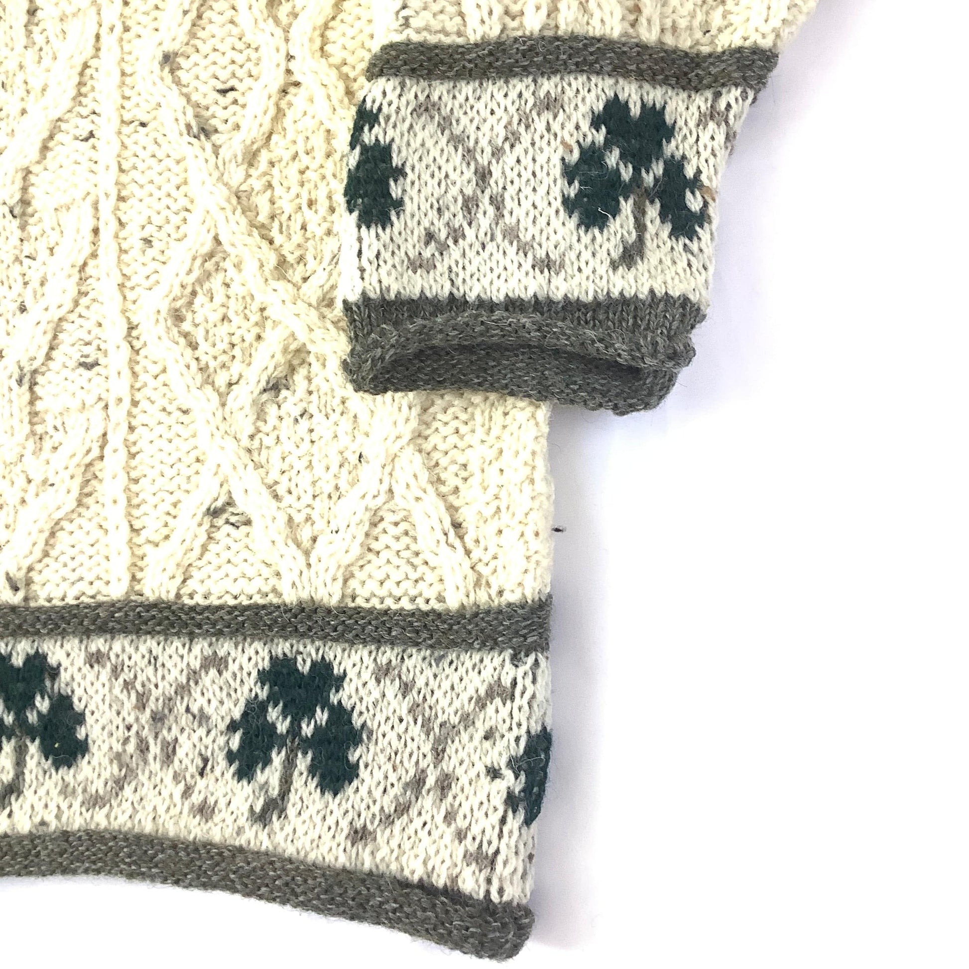 Irish Clover Wool Sweater L