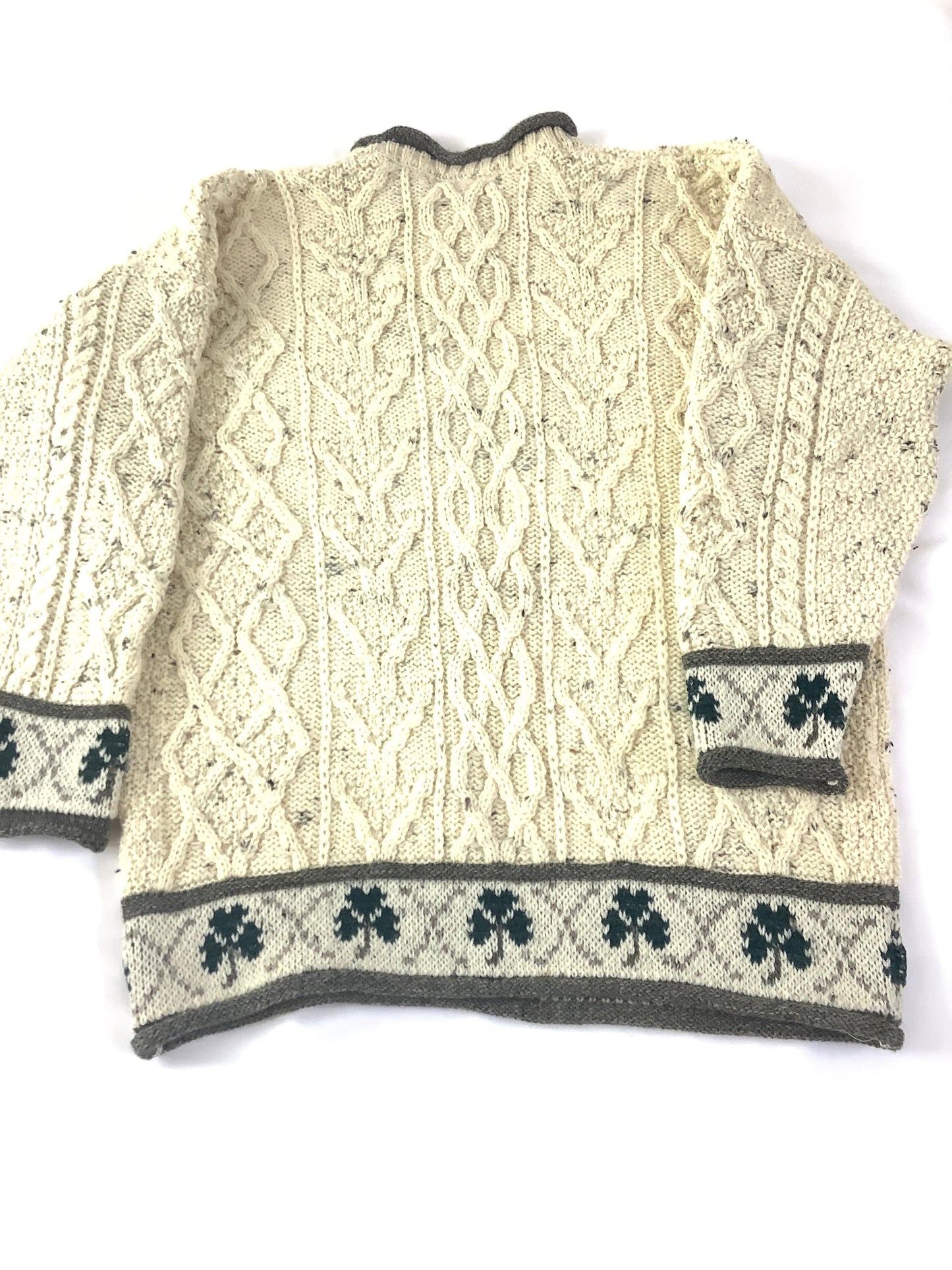 Irish Clover Wool Sweater L