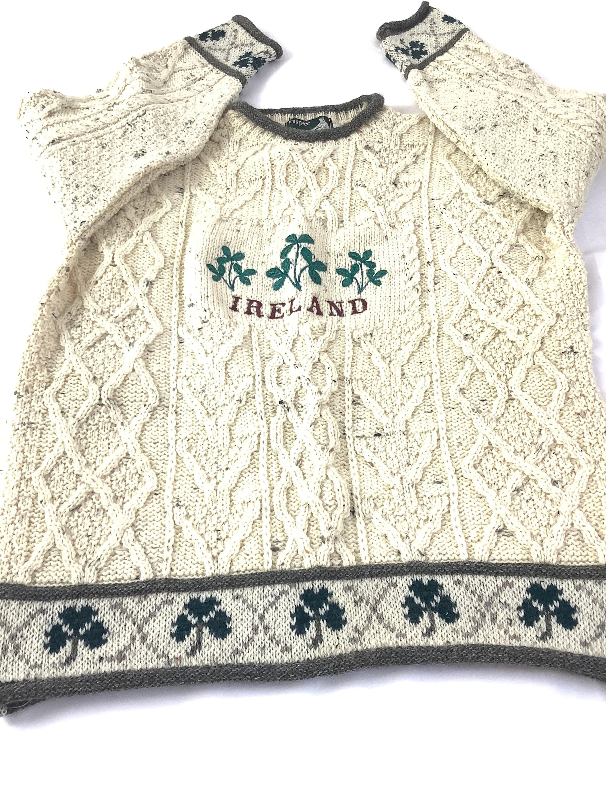 Irish Clover Wool Sweater L