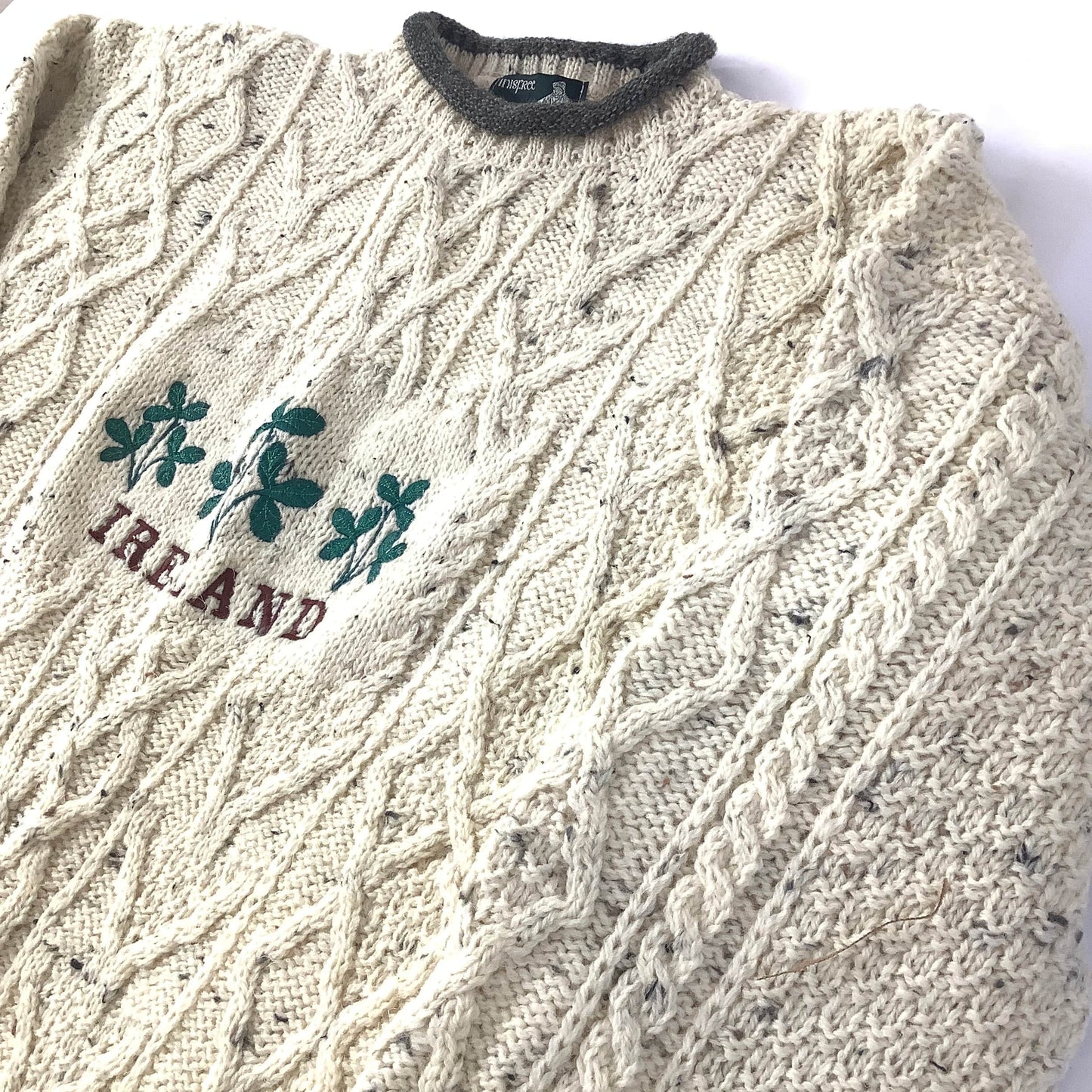 Irish Clover Wool Sweater L