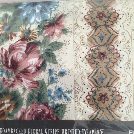 Vintage NOS Floral Curtains