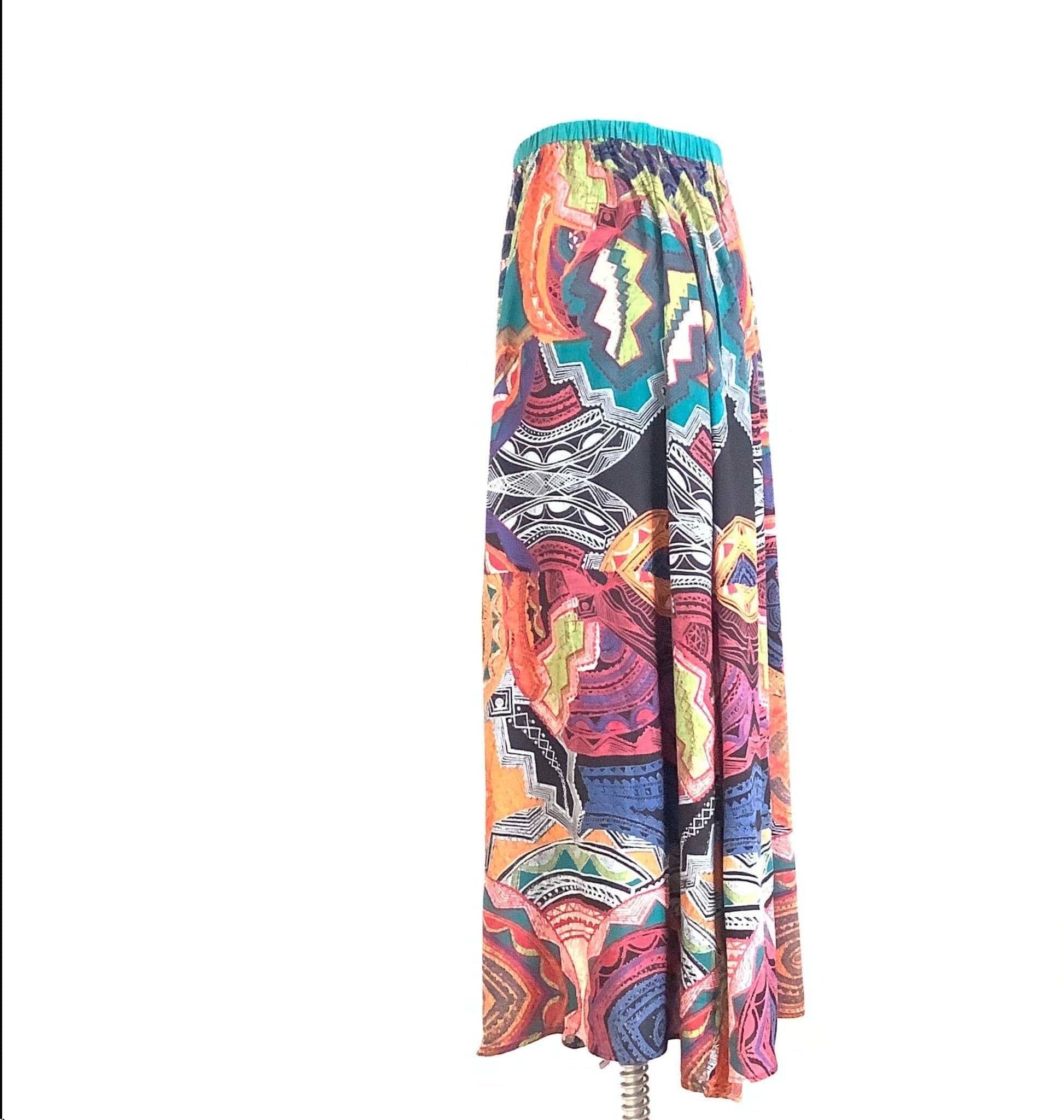 Vintage Angie Boho Long Skirt M