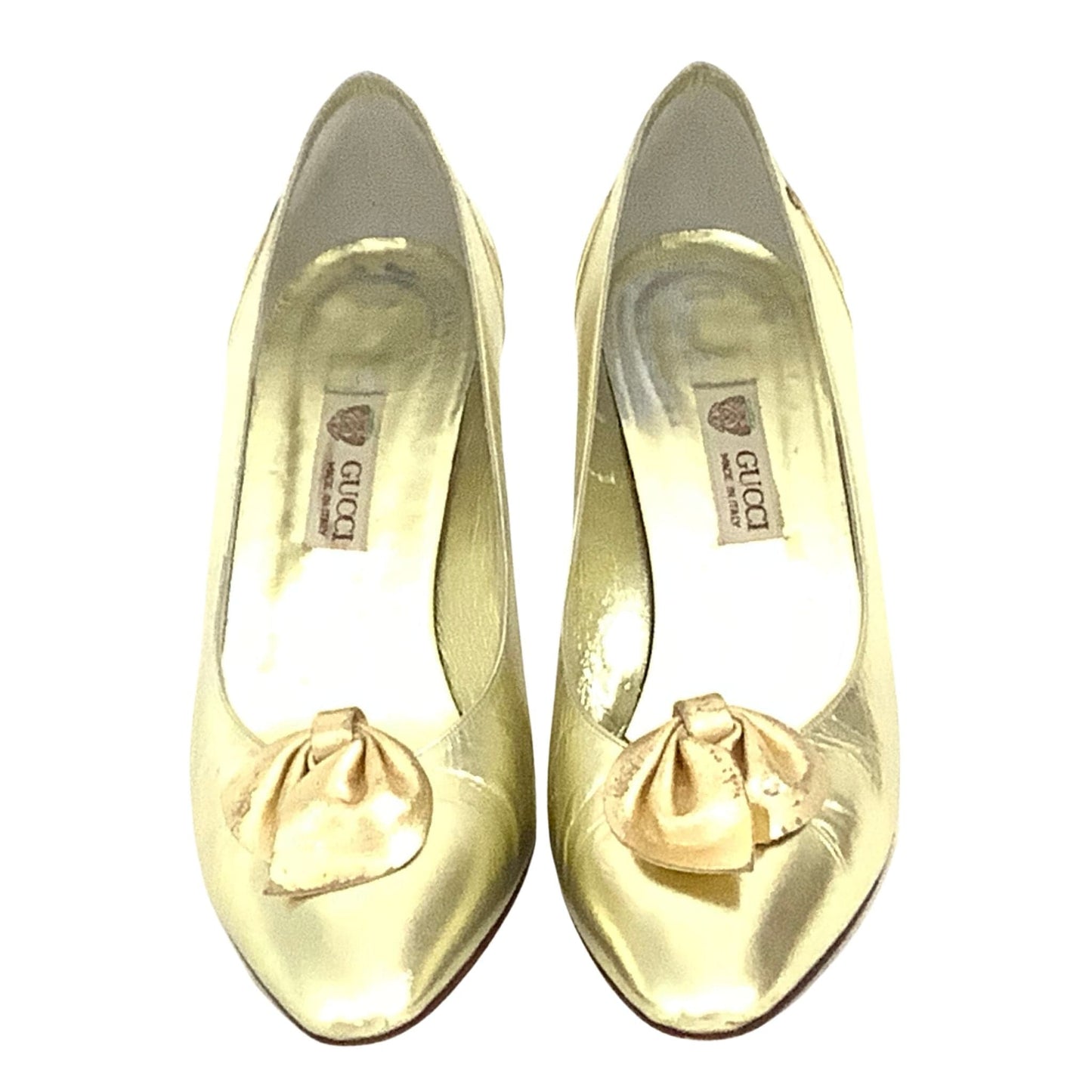 Vintage Gucci Gold Heels 8.5 / Gold / Classic