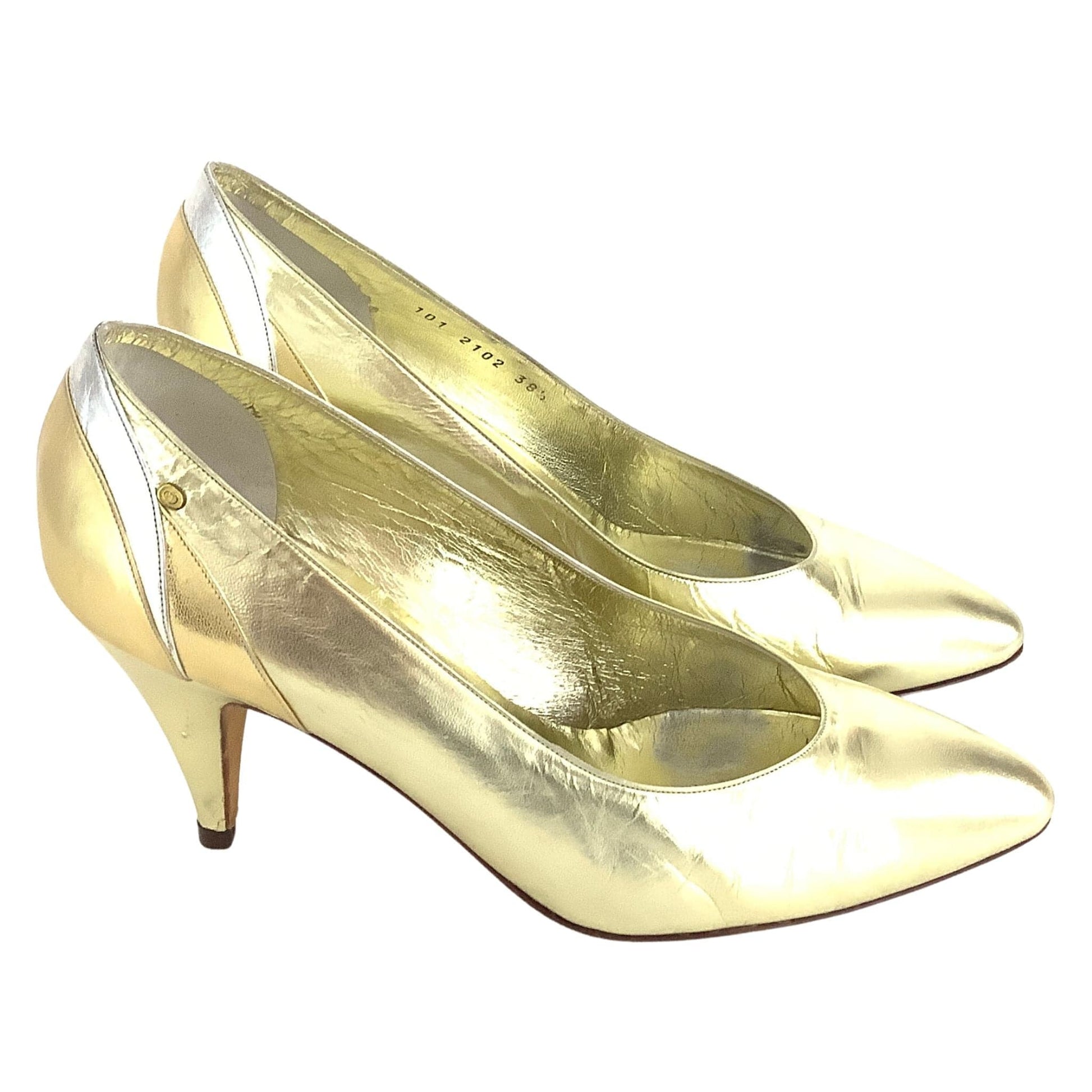 Vintage Gucci Gold Heels 8.5 / Gold / Classic