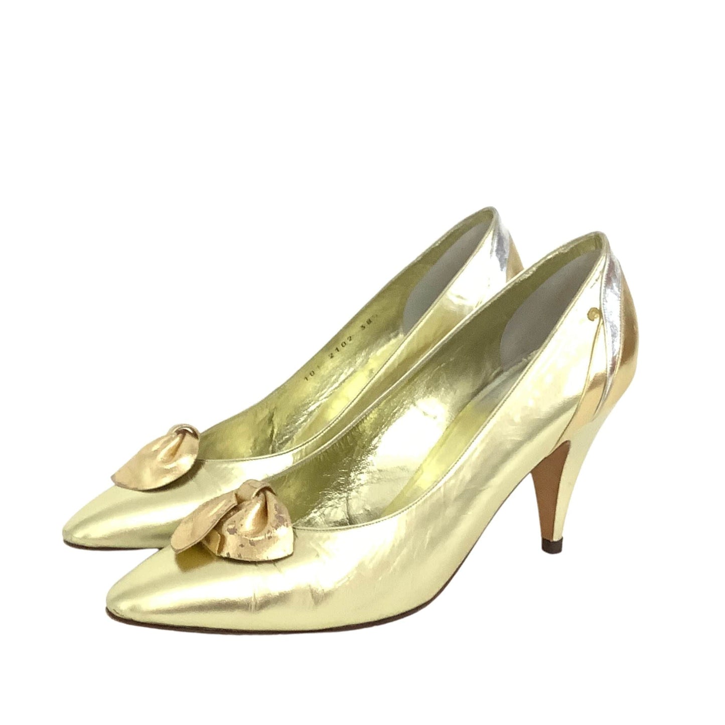 Vintage Gucci Gold Heels 8.5 / Gold / Classic